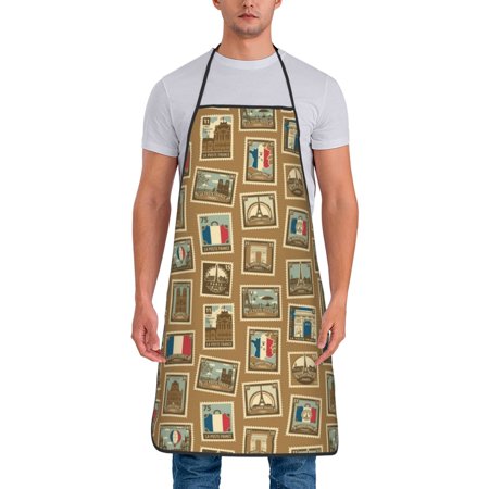 Chef Aprons for Men and Women - Stamp Pattern france Oil-Resistant Bib Aprons for Cooking Waterproof BBQ Grilling Kitchen Aprons Gifts for Women and Men
Chef Aprons for Men and Women - Stamp Pattern france Oil-Resistant Bib Aprons for Cooking Waterproof BBQ Grilling Kitchen Aprons Gifts for Women and Men