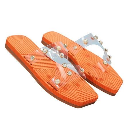 VerPetridure Womens Sandals Casual Summer Womens Summer Fashion Slippers Pearl Decorate Square-head Design Sandals
VerPetridure Womens Sandals Casual Summer Womens Summer Fashion Slippers Pearl Decorate Square-head Design Sandals