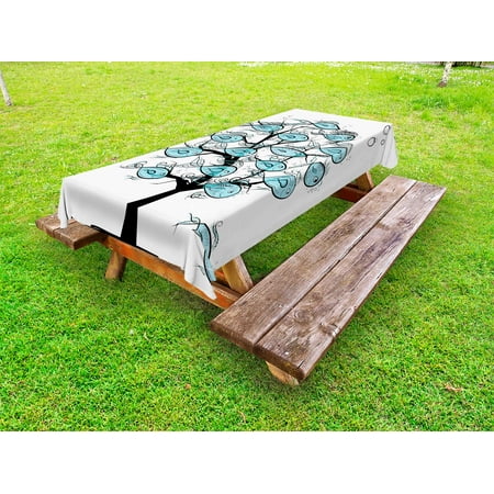 Fish Outdoor Tablecloth Life of Tree of Funny Fish Figures on the Branches with Different Emojis Print Decorative Washable Fabric Picnic Tablecloth 58 X 120 Inches Blue and Black by Ambesonne
Fish Outdoor Tablecloth Life of Tree of Funny Fish Figures on the Branches with Different Emojis Print Decorative Washable Fabric Picnic Tablecloth 58 X 120 Inches Blue and Black by Ambesonne