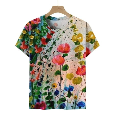 Simplmasygenix Women Tops Summer Clearance Women Fashion Summer Casual Print Round Neck Loose Short Sleeve T-shirt Top Blouse Pullover
Simplmasygenix Women Tops Summer Clearance Women Fashion Summer Casual Print Round Neck Loose Short Sleeve T-shirt Top Blouse Pullover