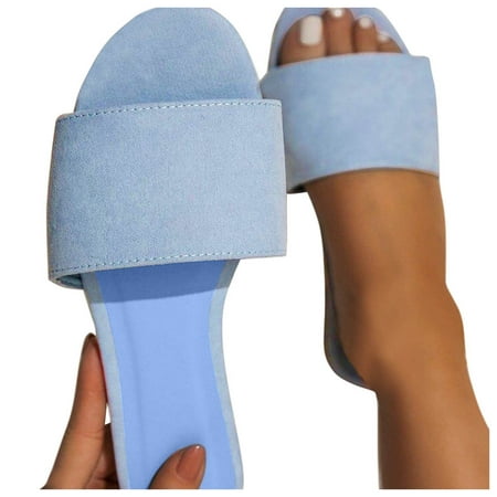 Aayomet Summer Slippers for Women Flip-Flops Flat Fashion Size Slippers Summer Outer Women s Wear Large Women s slipper Light Blue 9
Aayomet Summer Slippers for Women Flip-Flops Flat Fashion Size Slippers Summer Outer Women s Wear Large Women s slipper Light Blue 9