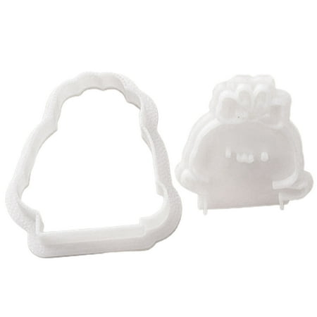 Hadanceo Biscuit Mold Non-sticky Easy to Demould DIY Food Grade Plastic Cartoon Rabbit Fondant Press Mold Baking Tools