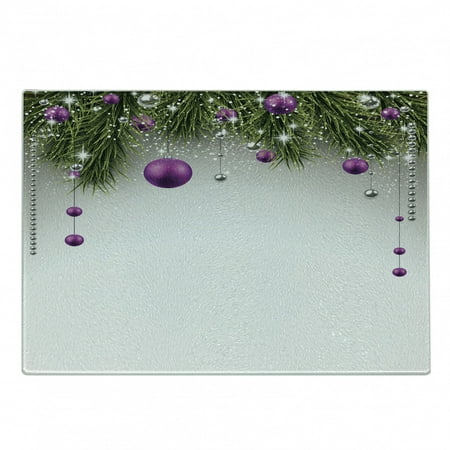 Christmas Cutting Board Tree with Tinsel and Ball with Present Wrap Ribbon Celebration Picture Decorative Tempered Glass Cutting and Serving Board Small Size Purple Grey Green by Ambesonne
Christmas Cutting Board Tree with Tinsel and Ball with Present Wrap Ribbon Celebration Picture Decorative Tempered Glass Cutting and Serving Board Small Size Purple Grey Green by Ambesonne
