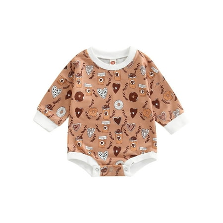 CenturyX Kids Baby Girls Boys Sweatshirt Romper Valentine Heart Print Long Sleeve Snaps Jumpsuit Clothes 0-6 Months
CenturyX Kids Baby Girls Boys Sweatshirt Romper Valentine Heart Print Long Sleeve Snaps Jumpsuit Clothes 0-6 Months