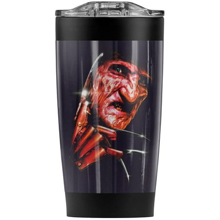 

A Nightmare On Elm Street Freddy S Face Stainless Steel Tumbler 20 oz Coffee Travel Mug/Cup Vacuum Insulated & Double Wall with Leakproof Sliding Lid | Great for Hot Drinks and Cold Beverages