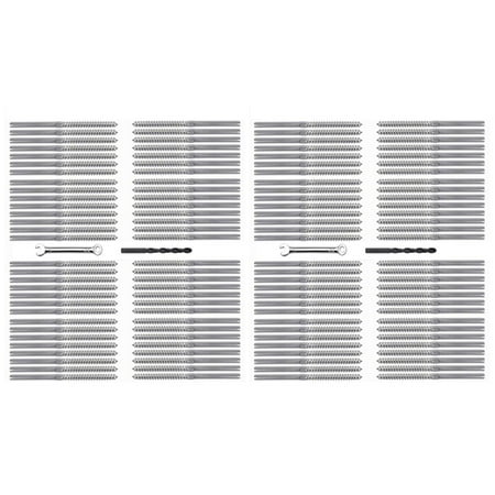 60 Pairs Swage Lag Screws Left & Right for 1/8 Inch Cable Railing Stainless Steel T316 Stair Decking Railing Hardware
60 Pairs Swage Lag Screws Left & Right for 1/8 Inch Cable Railing Stainless Steel T316 Stair Decking Railing Hardware