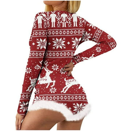 Yinguo Women Christmas Print Long Sleeve Nightwear Jumpsuit Bodysuit Playsuit Romper
Yinguo Women Christmas Print Long Sleeve Nightwear Jumpsuit Bodysuit Playsuit Romper