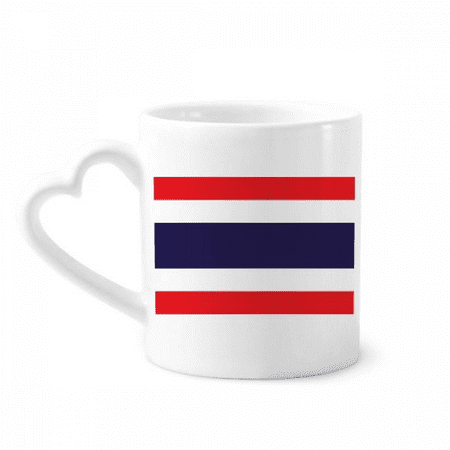 Thailand National Flag Asia Country Mug Coffee Cerac Drinkware Glass Heart Cup