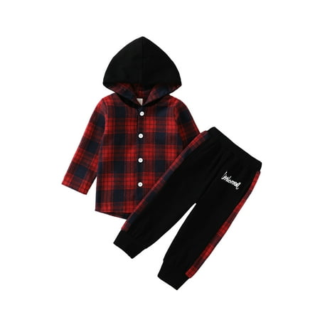 Nokpsedcb Kids Toddler Boys 2Pcs Clothes Sets Long Sleeve Plaid Print Hooded Shirt Jacket + Casual Pants Outfits Red 3-4 Years
Nokpsedcb Kids Toddler Boys 2Pcs Clothes Sets Long Sleeve Plaid Print Hooded Shirt Jacket + Casual Pants Outfits Red 3-4 Years