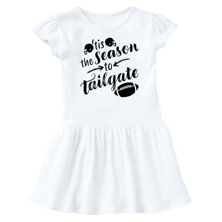 Inktastic Tis the Season to Tailgate with Helmets and Football Gift Baby Girl Dress