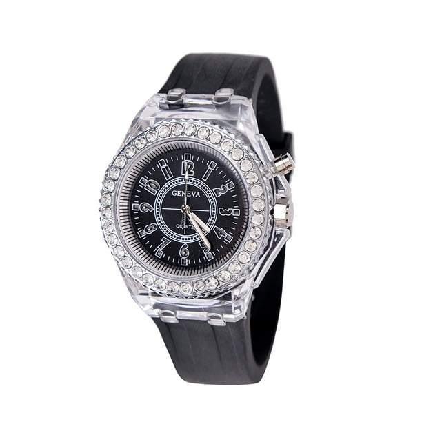 Women Multi-Functional Silica Gel Nightlight Watch Fashion Lovely Student Wristwatch LED Electronic Quartz Watch