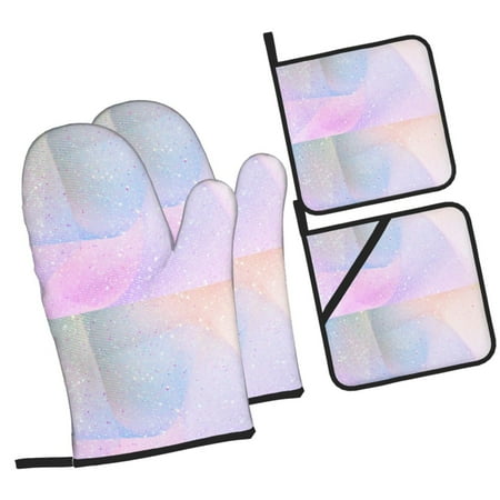 Daiia Rainbow Pattern Oven Mitts and Pot Holders 4 pcs Set High Heat Resistant 500 Degree Extra Thicken Long Kitchen Cotton Oven Glove
Daiia Rainbow Pattern Oven Mitts and Pot Holders 4 pcs Set High Heat Resistant 500 Degree Extra Thicken Long Kitchen Cotton Oven Glove