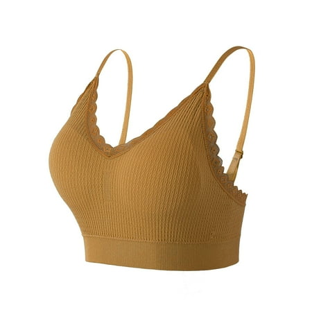 EHTMSAK Everyday Wireless Bra for Women V Neck Sports Wireless Bralettes with Strap Brown One Size
EHTMSAK Everyday Wireless Bra for Women V Neck Sports Wireless Bralettes with Strap Brown One Size