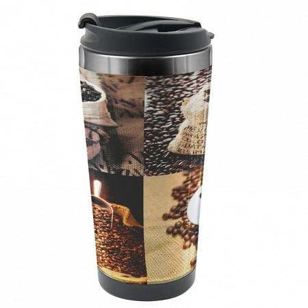 Coffee Travel Mug Rustic Collage of Grains Steel Thermal Cup 16 oz by Ambesonne
Coffee Travel Mug Rustic Collage of Grains Steel Thermal Cup 16 oz by Ambesonne
