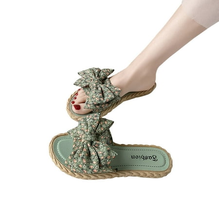 Awdenio Women s Shoes Clearance Bow Shaped Slippers Fashionable Outerwear Women s Summer Beach Shoes Sandals Flat Bottomed Flip Flops
Awdenio Women s Shoes Clearance Bow Shaped Slippers Fashionable Outerwear Women s Summer Beach Shoes Sandals Flat Bottomed Flip Flops