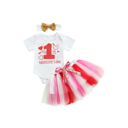 jaweiw Valentine s Day Infant Girls 3PCS Outfits Short Sleeve Romper+Colorful Tutu Skirt+Headband
jaweiw Valentine s Day Infant Girls 3PCS Outfits Short Sleeve Romper+Colorful Tutu Skirt+Headband