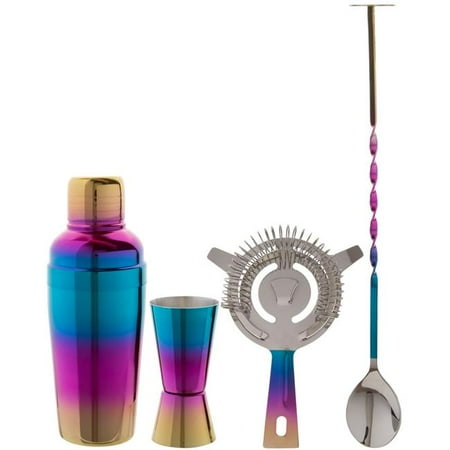 Home Essentials & Beyond 55259 Rainbow Cocktail Shaker Set with Tools Set of 4
Home Essentials & Beyond 55259 Rainbow Cocktail Shaker Set with Tools Set of 4