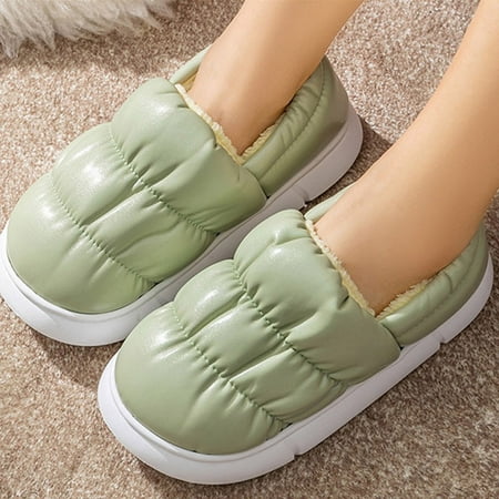 Cotton Slippers Winter Household Plush Warm Home Household Waterproof Non-slip Cotton Slippers