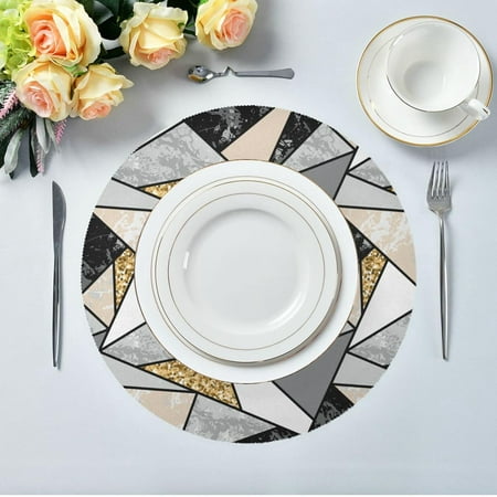 Hidove Marble Texture Round Placemats for Dining Table Non Slip Heat-Resistant Polyester Table Mats 6pcs Washable Table Mats for Kitchen Dining Table Decoration
Hidove Marble Texture Round Placemats for Dining Table Non Slip Heat-Resistant Polyester Table Mats 6pcs Washable Table Mats for Kitchen Dining Table Decoration