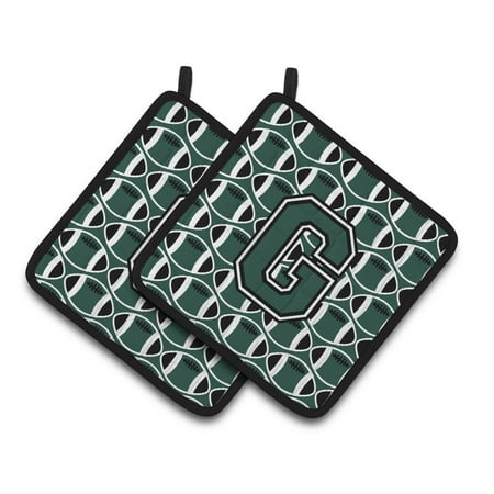 Carolines Treasures CJ1071-GPTHD Letter G Football Green and White Pair of Pot Holders 7.5HX7.5W multicolor
Carolines Treasures CJ1071-GPTHD Letter G Football Green and White Pair of Pot Holders 7.5HX7.5W multicolor