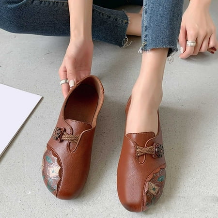 Womens Shoes Ethnic Style Small Leather Shoes Flat Flower Print Retro Single Shoes Casual Shoes
Womens Shoes Ethnic Style Small Leather Shoes Flat Flower Print Retro Single Shoes Casual Shoes