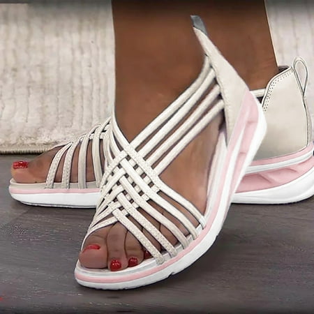 bvgfsahne Women s Oversized Sandals Wedge Breathable Adult Sports Woven Fishmouth Shoes Roman Sandals
bvgfsahne Women s Oversized Sandals Wedge Breathable Adult Sports Woven Fishmouth Shoes Roman Sandals