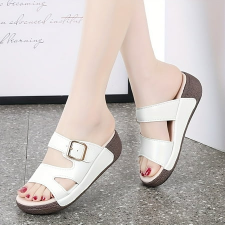 ASWMXR Women‘s Fashion Slides Summer Sandals - Faux Leather Toe-Strap Mid Heel Open Toe Slip-On Solid Color - Available in White Grey Black Burgundy
ASWMXR Women‘s Fashion Slides Summer Sandals - Faux Leather Toe-Strap Mid Heel Open Toe Slip-On Solid Color - Available in White Grey Black Burgundy