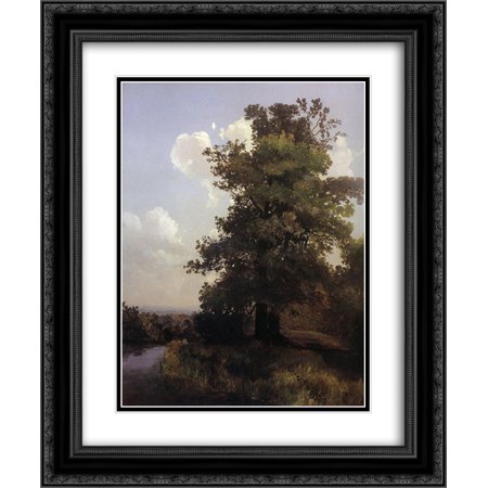 Aleksey Savrasov 2x Matted 20x24 Black Ornate Framed Art Print 'Oaks'