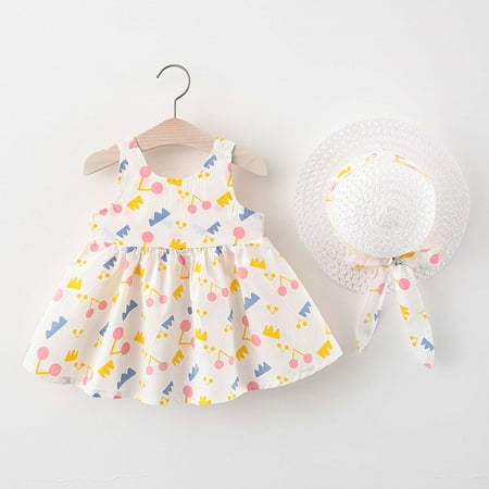 Leutsin Baby Toddler Dots Print Dress with hats Colorblock Round Neck Sleeveless Dress for Girls
Leutsin Baby Toddler Dots Print Dress with hats Colorblock Round Neck Sleeveless Dress for Girls