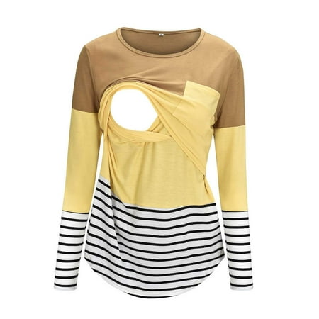 Shldybc Maternity Womens Nursing Round Neck Long Sleeve Round Neck Breastfeeding Blouse Maternity Summer Clothes Womens Tops Summer Savings Clearance
Shldybc Maternity Womens Nursing Round Neck Long Sleeve Round Neck Breastfeeding Blouse Maternity Summer Clothes Womens Tops Summer Savings Clearance