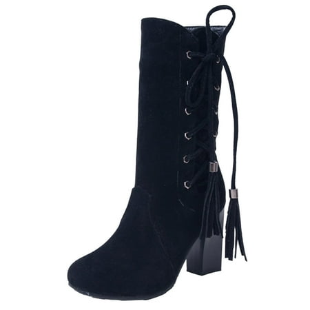 Mackneog Ladies Suede T el Strap Side Zipper Chunky High Heel Medium Boots Gift on Clearance
Mackneog Ladies Suede T el Strap Side Zipper Chunky High Heel Medium Boots Gift on Clearance