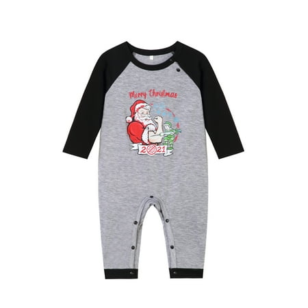 Frobukio Christmas Family Matching Pajamas Set Santa Print Long Sleeve Tops Plaid Pants Sleepwear Outfits Gray Baby 6-9 Months
Frobukio Christmas Family Matching Pajamas Set Santa Print Long Sleeve Tops Plaid Pants Sleepwear Outfits Gray Baby 6-9 Months