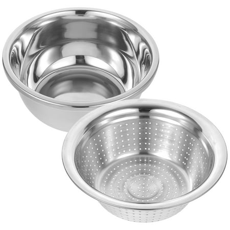 Meijiashe Stainless Steel Colander Set of 2 with Bowl - Heavy Duty Dishwasher Safe
Meijiashe Stainless Steel Colander Set of 2 with Bowl - Heavy Duty Dishwasher Safe