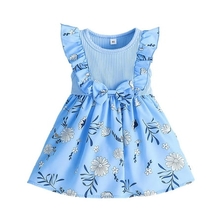 ZRBYWB Toddler Girls Dresses Sleeveless Floral Print Bowknot Ribbed Princess Dress Clothes Party Dress
ZRBYWB Toddler Girls Dresses Sleeveless Floral Print Bowknot Ribbed Princess Dress Clothes Party Dress