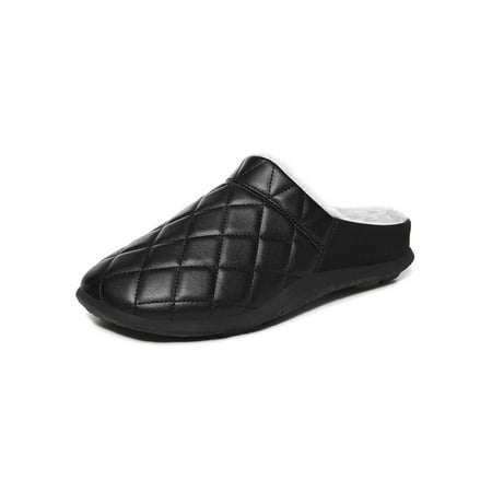 Sanviglor Men Winter Slipper Fluffy Warm Shoes House Slippers Indoor Lightweight Anti-slip Clogs Shoe Comfort Plush Lined Slides PU Black 7
Sanviglor Men Winter Slipper Fluffy Warm Shoes House Slippers Indoor Lightweight Anti-slip Clogs Shoe Comfort Plush Lined Slides PU Black 7