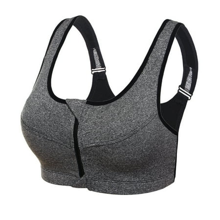 Women Sports Bra Padded Seamless Exercise Bra Front Zip Gym Fitness Workout Running Vest Gray 5XL
Women Sports Bra Padded Seamless Exercise Bra Front Zip Gym Fitness Workout Running Vest Gray 5XL
