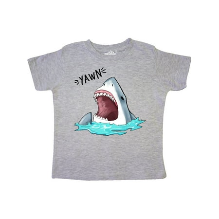 Inktastic Great White Shark Yawning funny Gift Toddler Boy or Toddler Girl T-Shirt