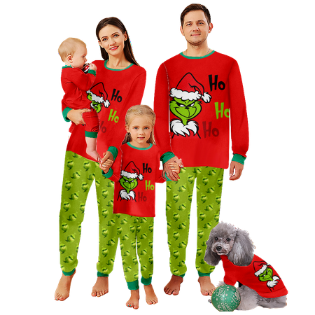 FUNIER Holiday Family Matching Christmas Pajamas Set Christmas Santa Monster Cartoon Print Sizes Baby-Kids-Adult-Pet 2-Piece Top and Pants Bodysuits Unisex Pajamas Sets
FUNIER Holiday Family Matching Christmas Pajamas Set Christmas Santa Monster Cartoon Print Sizes Baby-Kids-Adult-Pet 2-Piece Top and Pants Bodysuits Unisex Pajamas Sets