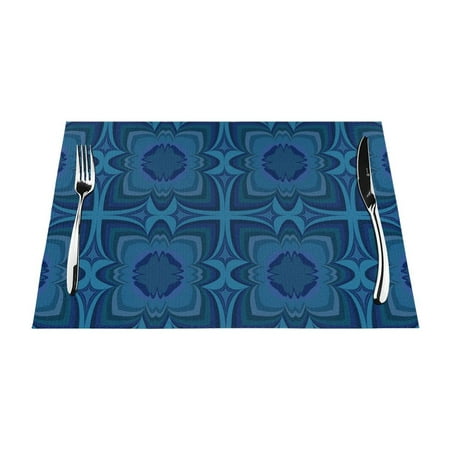 ZNDUO Placemats 6 PCS Heat Resistant Stain Resistant Woven PVC Insulation Placemats Durable Washable Elegant Table Mats for Dining-Blue Floral Stylized Geometry 18 x12
ZNDUO Placemats 6 PCS Heat Resistant Stain Resistant Woven PVC Insulation Placemats Durable Washable Elegant Table Mats for Dining-Blue Floral Stylized Geometry 18 x12
