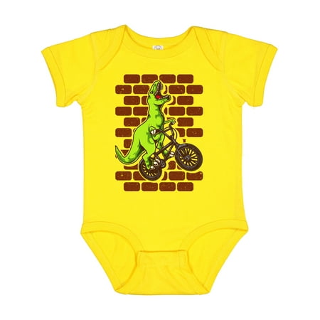 Inktastic BMX Motocross Dinosaur Gift Baby Boy Bodysuit