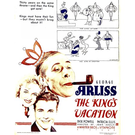 The KingS Vacation From Top Right George Arliss Patrica Ellis Dick Powell On Window Card 1933 Movie Poster Masterprint