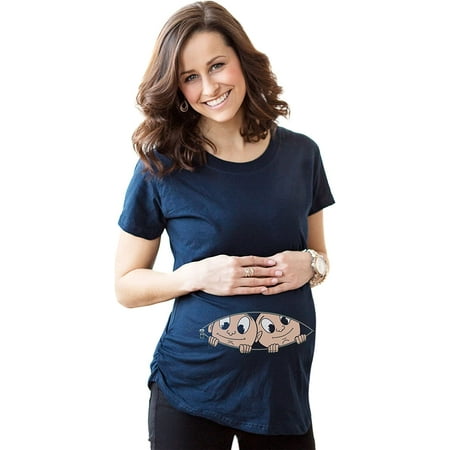 MeiGuiSha Maternity Peeking Twins T Shirt Cute New Baby Announcement Reveal Pregnancy Tee Navy Medium
MeiGuiSha Maternity Peeking Twins T Shirt Cute New Baby Announcement Reveal Pregnancy Tee Navy Medium