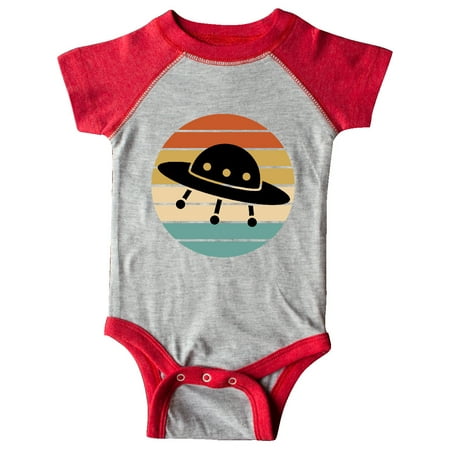 Inktastic Space Travel Saucer Retro Sunset Gift Baby Boy or Baby Girl Bodysuit