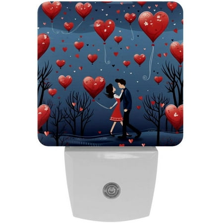 Valentine s Day Love LED Square Night Light - Small and Bright Square-shaped LED Night Light for Bedroom Bathroom and Hallway - Compact Plug-in Nightlight with Auto on/Off Sensor
Valentine s Day Love LED Square Night Light - Small and Bright Square-shaped LED Night Light for Bedroom Bathroom and Hallway - Compact Plug-in Nightlight with Auto on/Off Sensor