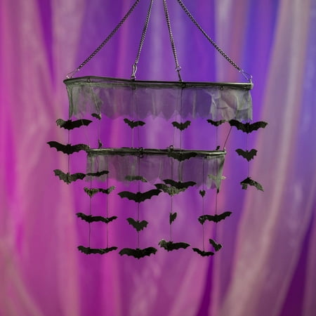 Fabric Bat Chandelier Halloween Decoration
