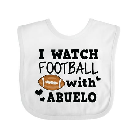 Inktastic I Watch Football with My Abuelo Gift Baby Boy or Baby Girl Bib