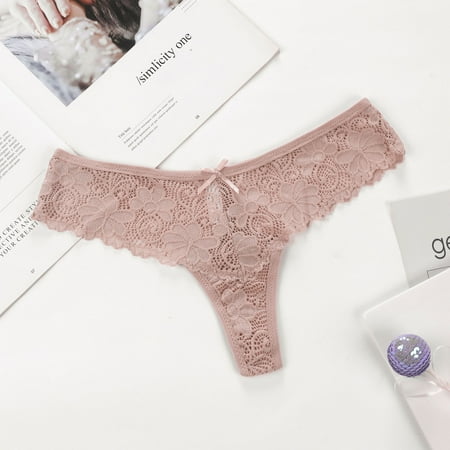 Women s Low Waisted Thong Lace Panties 6-Pack Pack Low Waist Lace Panties for Women
Women s Low Waisted Thong Lace Panties 6-Pack Pack Low Waist Lace Panties for Women