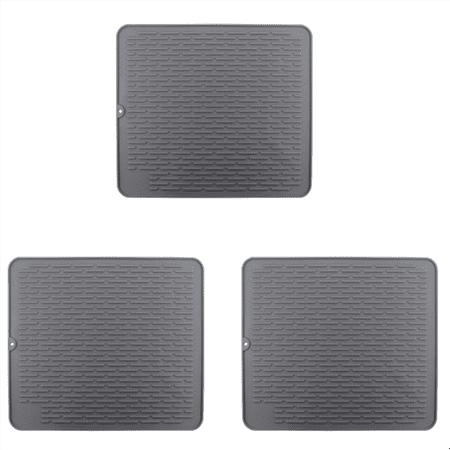 3X Large Silicone Placemat Dish Drying Mat Kitchen Draining Table Drain Mat Sink Non-Slip Pad Durable Pot Holder Gray
3X Large Silicone Placemat Dish Drying Mat Kitchen Draining Table Drain Mat Sink Non-Slip Pad Durable Pot Holder Gray
