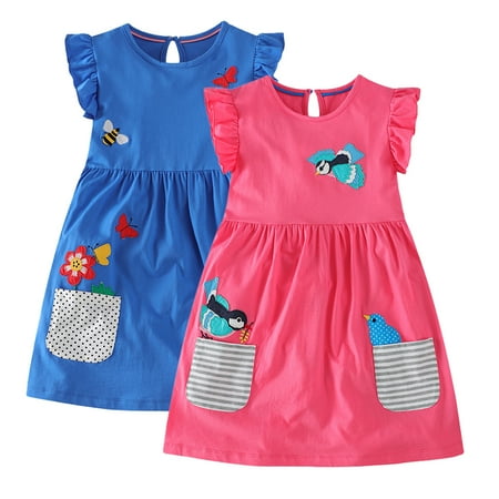 Esaierr Toddler Kids Girls Summer Dresses Baby Short Sleeve Dresses Little Big Girls A Line Dress Princess Dress Soft Comfortable Cute Cartoon Dress for Kids Girls 2-12Y
Esaierr Toddler Kids Girls Summer Dresses Baby Short Sleeve Dresses Little Big Girls A Line Dress Princess Dress Soft Comfortable Cute Cartoon Dress for Kids Girls 2-12Y