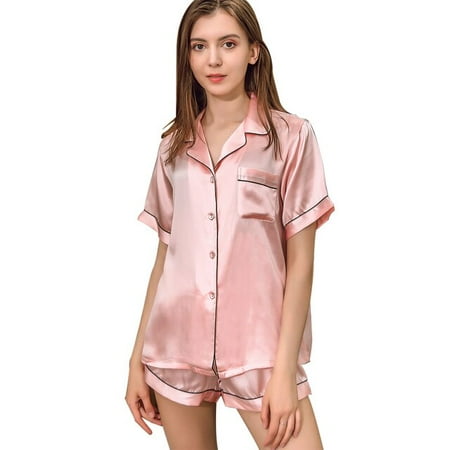 QWZNDZGR Pajamas For Women Summer Pyjamas Silk Pijama Suits Short sleeve Shorts Sleepwear Two-piece Satin Home Clothes Female Pajama Sets
QWZNDZGR Pajamas For Women Summer Pyjamas Silk Pijama Suits Short sleeve Shorts Sleepwear Two-piece Satin Home Clothes Female Pajama Sets